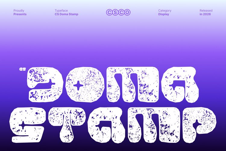 Preview of CS Doma Stamp Font