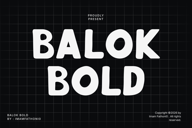 Preview of BALOK BOLD Font