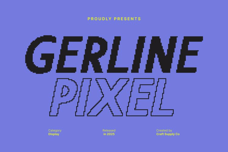 Preview of Gerline Pixel Font