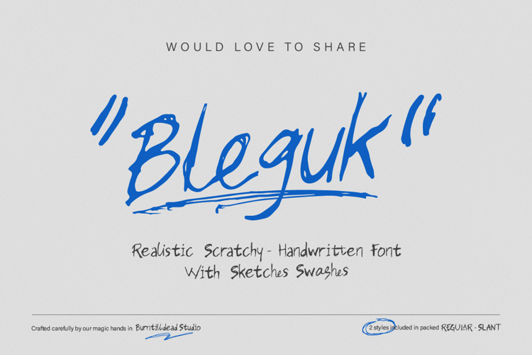 Preview of Bleguk Font