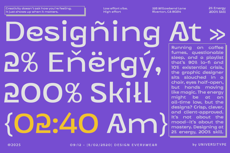 Preview of UT Goinera Font