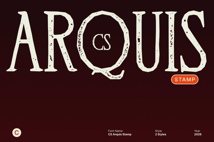 Preview of CS Arquis Stamp Font