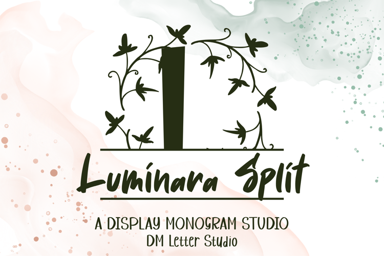 Preview of Luminara Split Monogram Font