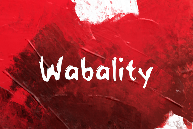 w Wabality Font