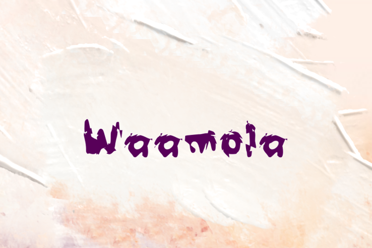 Preview of w Waamola Font