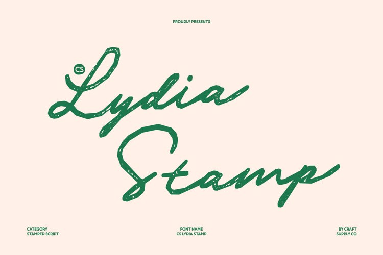 Preview of CS Lydia Stamp Font