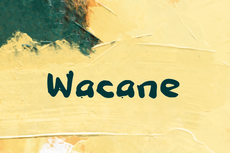 Preview of w Wacane Font