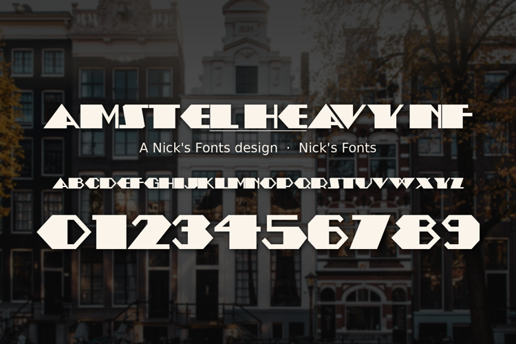 Preview of Amstel Heavy NF Font
