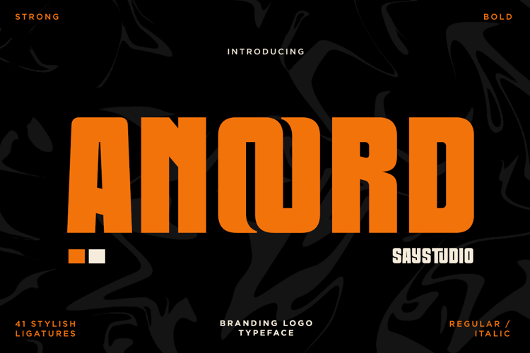 Preview of Anoord DEMO Font