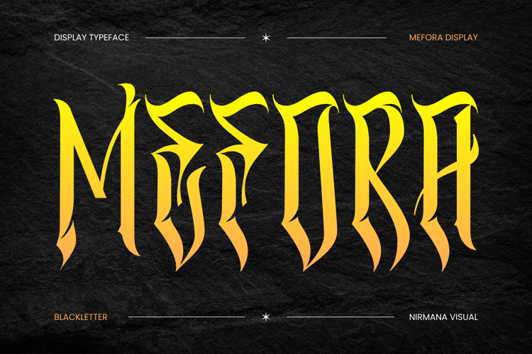 Preview of Mefora Font