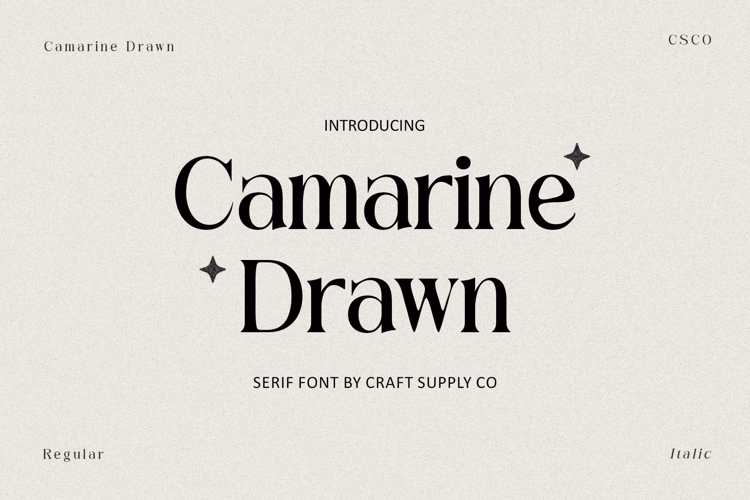 Camarine Drawn Font