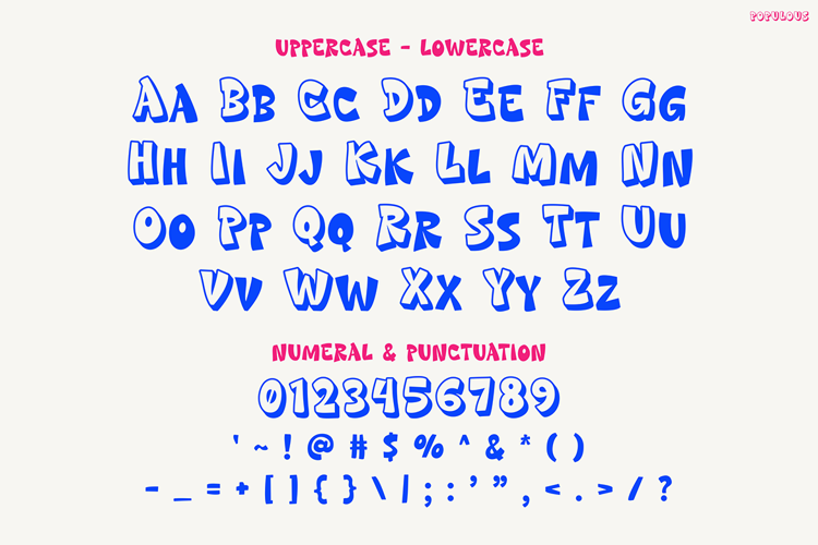 Preview of Populous Font