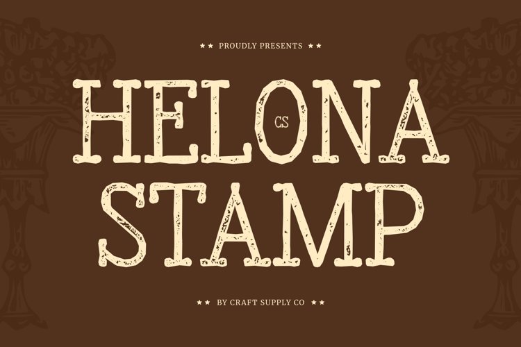 Preview of CS Helona Stamp Font