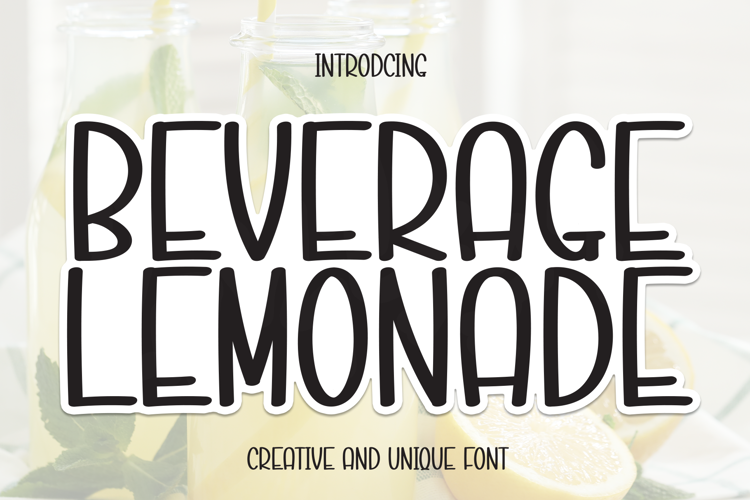 Preview of Beverage Lemonade Font