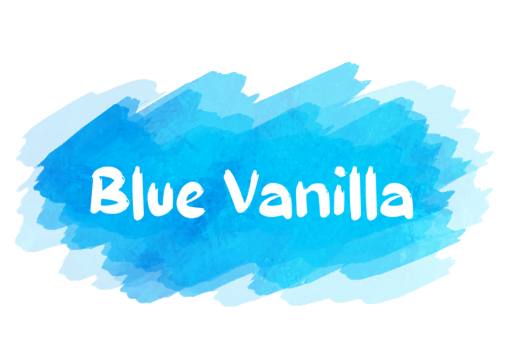 b Blue Vanilla Font