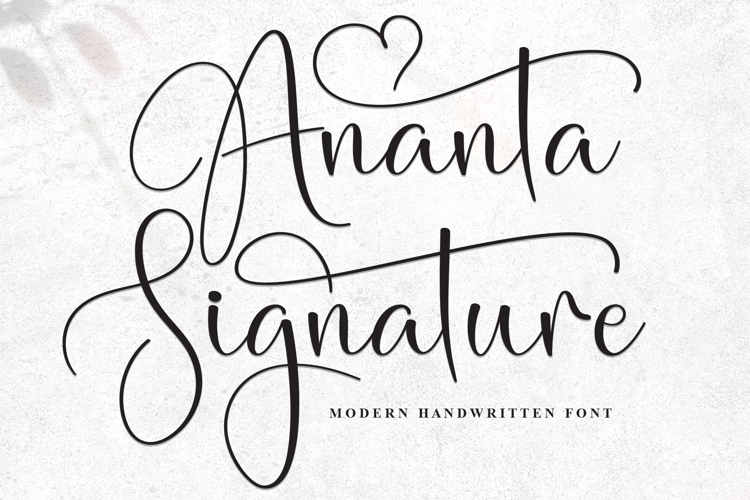 Preview of Ananta Signature Font