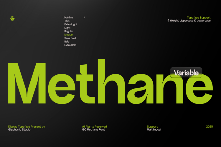 Preview of GC Methane Font