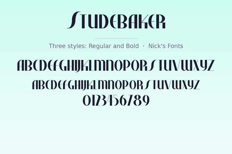 Preview of Studebaker Font