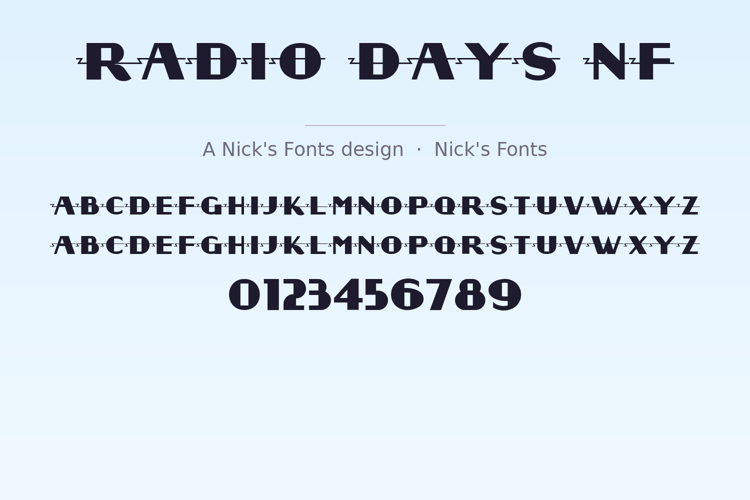 Preview of Radio Days NF Font