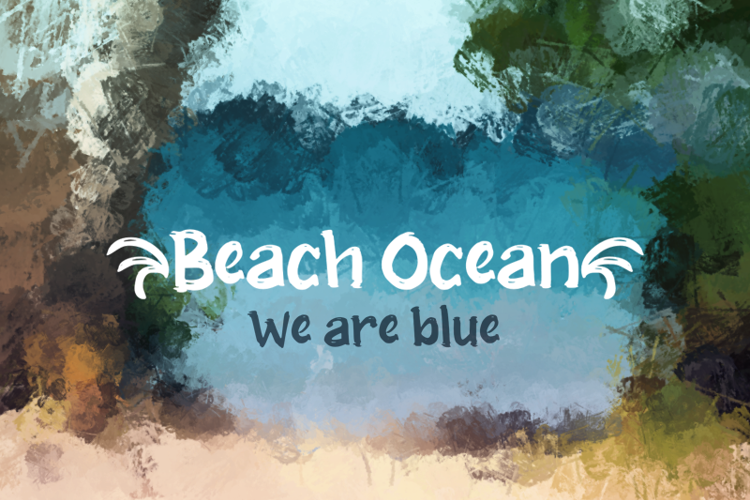 b Beach Ocean Font