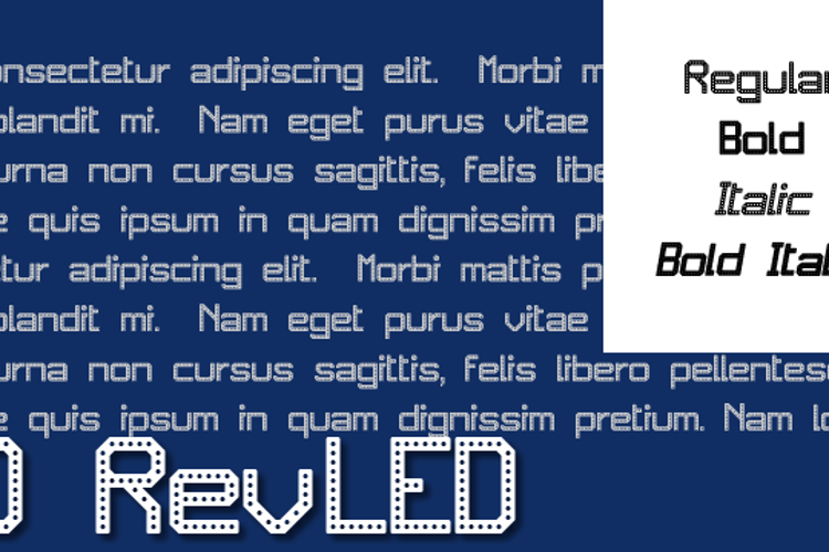 JD RevLED Font