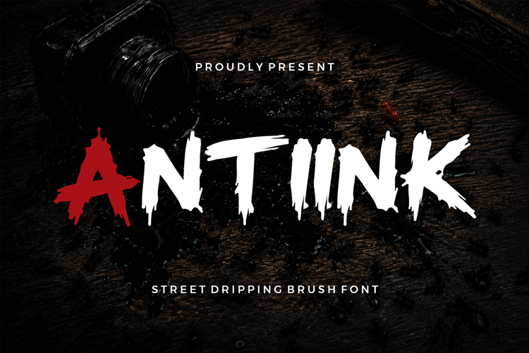 Preview of Antiink Font