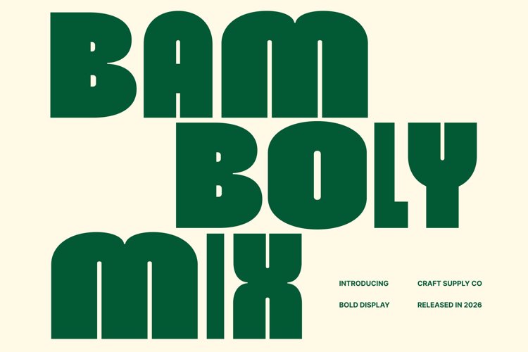 Preview of Bamboly Mix Font