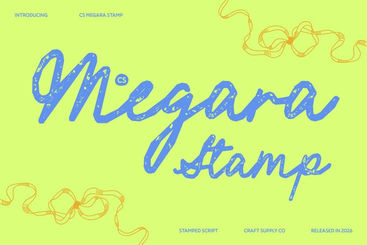 Preview of CS Megara Stamp Font
