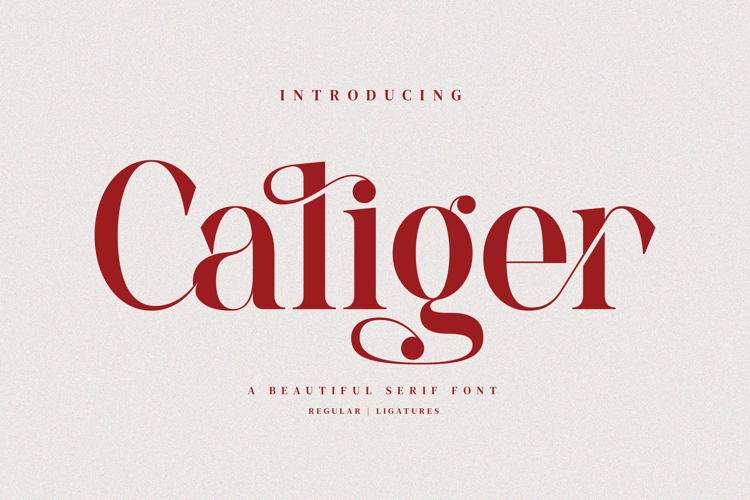 Preview of Caliger Font