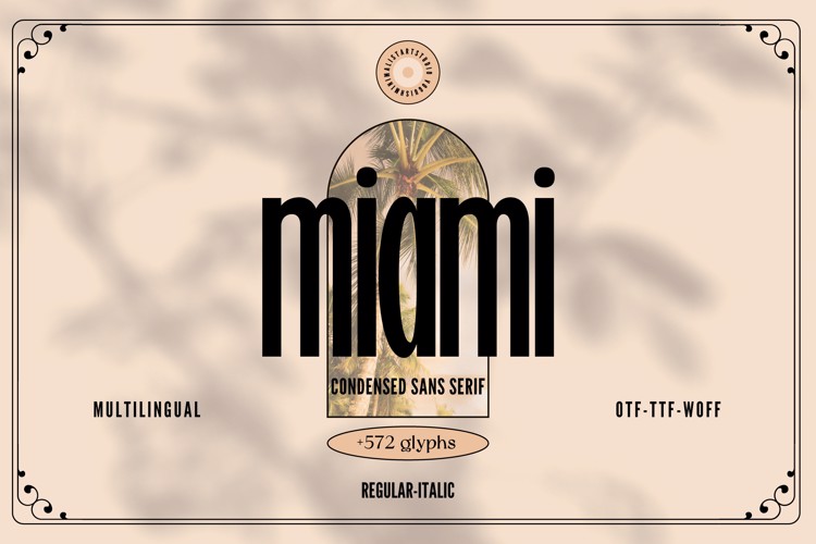Preview of miami Font