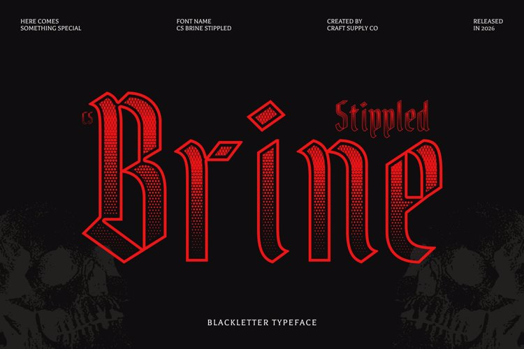 Preview of CS Brine Stippled Font