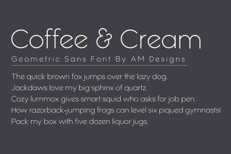 Preview of Coffee & Cream Font