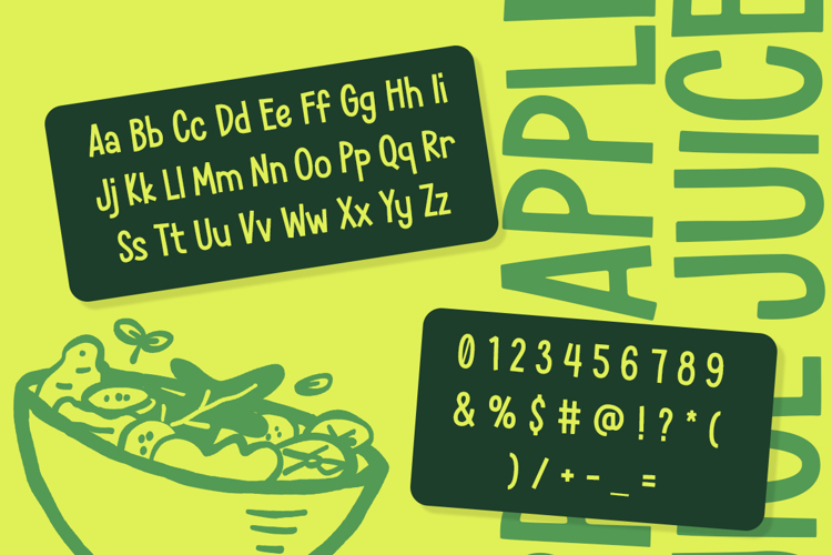 Preview of Applejuice Font