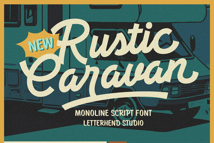 Rustic Caravan Font | Letterhend Studio | FontSpace