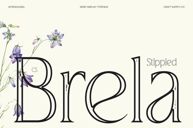 Preview of CS Brela Stippled Font