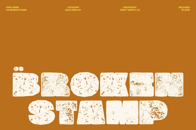 Preview of CS Broken Stamp Font