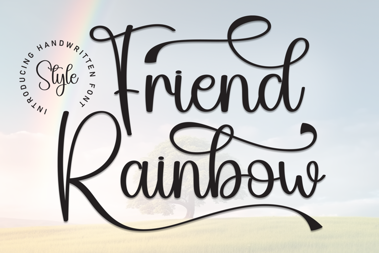 Preview of Friend Rainbow Font