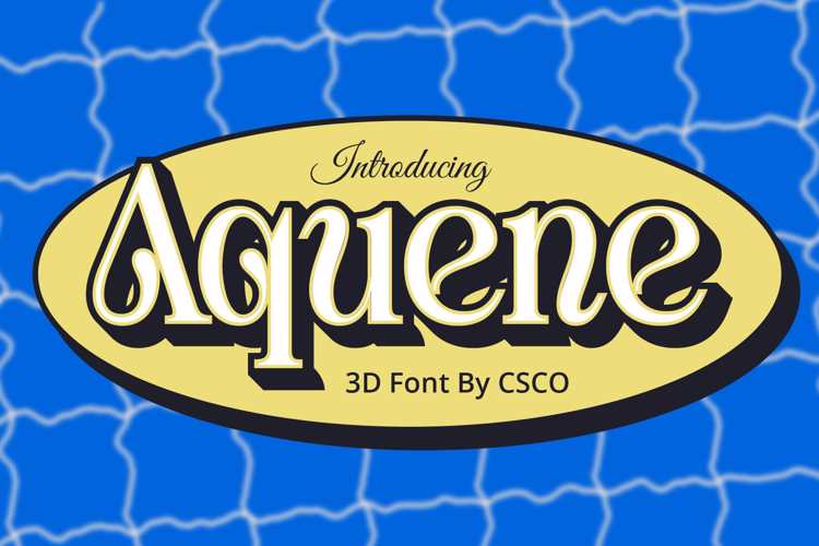 Aquene 3D Font