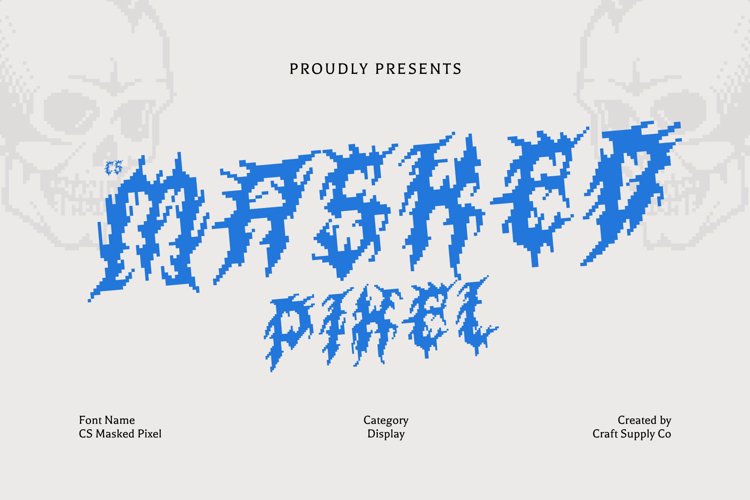 Preview of CS Masked Pixel Font