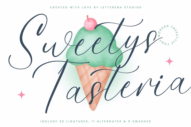 Preview of Sweetys Tasteria VERSION Font