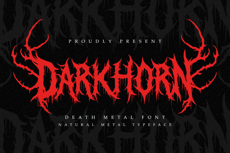 Preview of Darkhorn Font