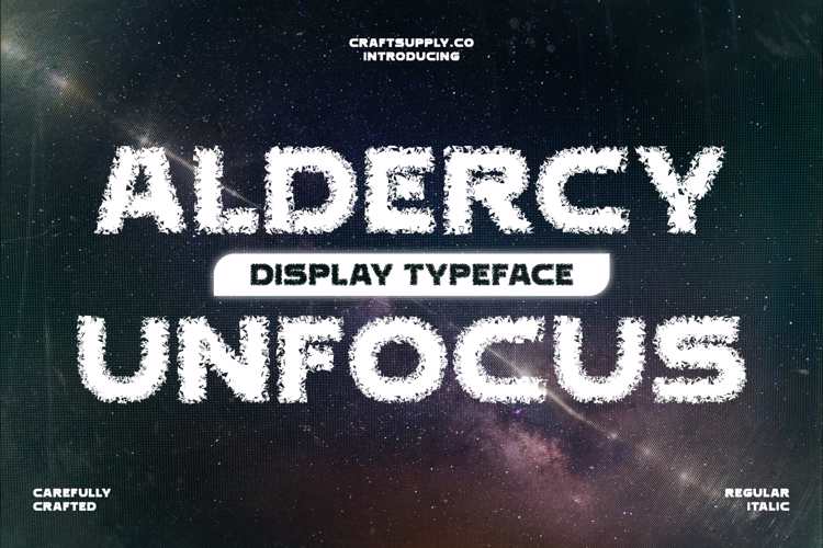 Preview of Aldercy Unfocus Font