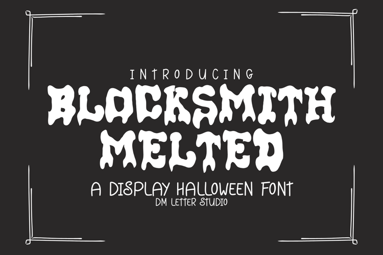 Preview of Blocksmith Melted Font