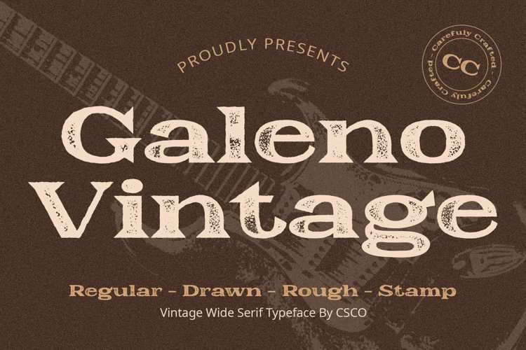 galeno Vintage Stamp Font