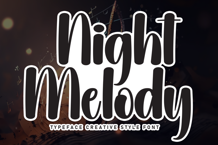 Preview of Night Melody Font