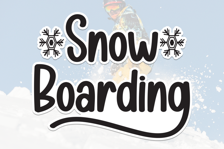 Preview of Snow Boarding Font