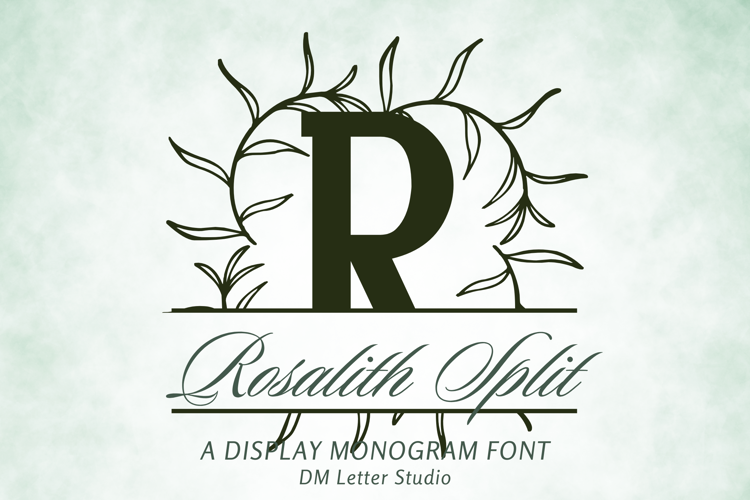 Preview of Rosalith Split Monogram Font