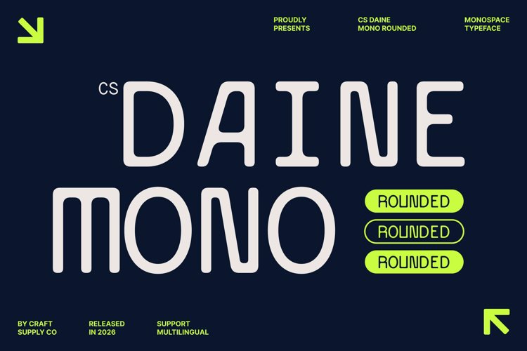 Preview of CS Daine Mono Rounded Font