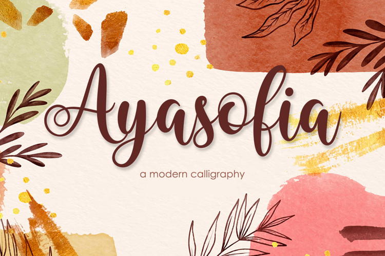 Preview of Ayasofia script Font