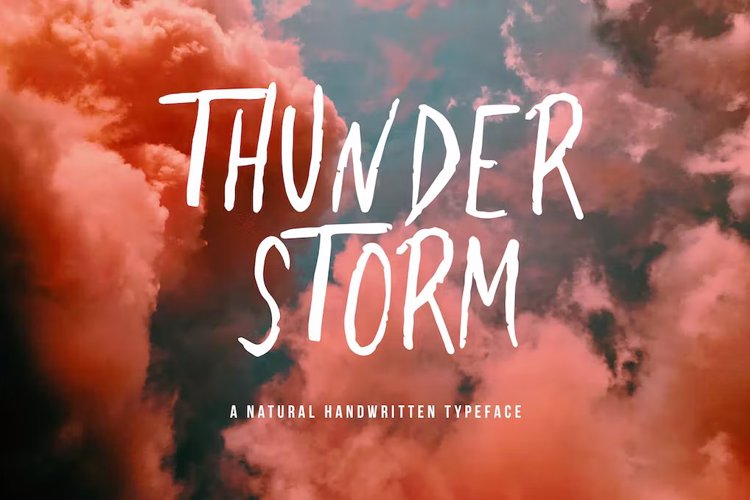 Thunderstorm Font